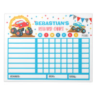 Reward Chart Monster Truck Personalized Chores