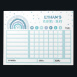 Reward Chart Rainbow Personalized Chore Chart Notepad<br><div class="desc">Personalized Reward Chore Routine Chart.</div>