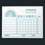 Reward Chart Rainbow Personalized Chore Chart Notepad<br><div class="desc">Personalized Reward Chore Routine Chart.</div>
