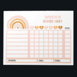 Reward Chart Rainbow Personalized Chore Chart Notepad<br><div class="desc">Personalized Reward Chore Routine Chart.</div>