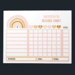 Reward Chart Rainbow Personalized Chore Chart Notepad<br><div class="desc">Personalized Reward Chore Routine Chart.</div>