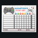 Reward Chart Video Game Personalized Chore Chart Notepad<br><div class="desc">Personalized Reward Chore Routine Chart.</div>