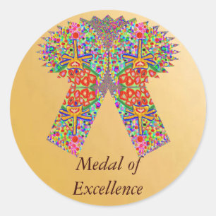 Reward n Award Excellence in Life Classic Round Sticker