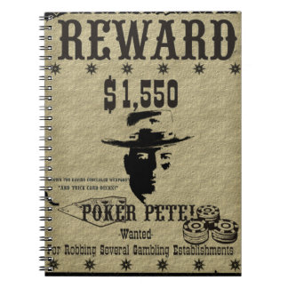 Reward Poster Poker Pete Notebook
