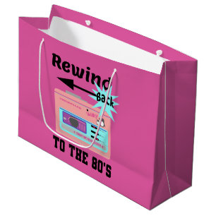 Rewind Back to the 80's Large Gift Bag