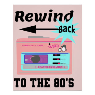 Rewind Back to the 80's Poster