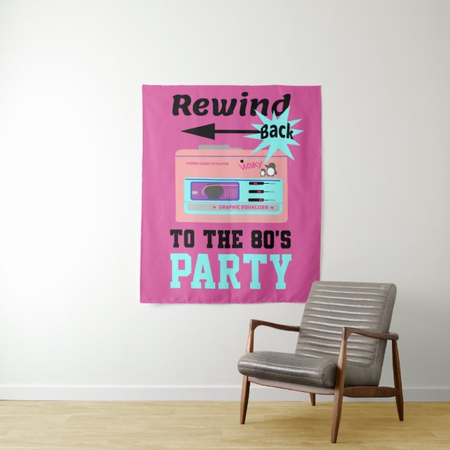 Rewind Back to the 80's Tapestry (In Situ)