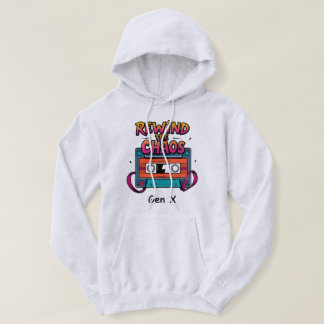 Rewind Chaos Gen X Retro Cassette Sweat - shirt à