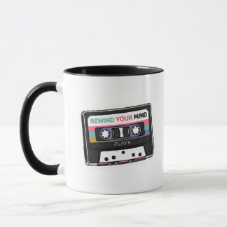 Rewind Your Mind Retro 90s Audio Cassette Mug