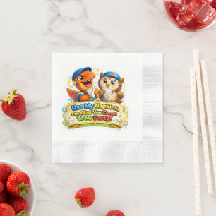 Rex and glad you came to my party coin cocktail na napkin