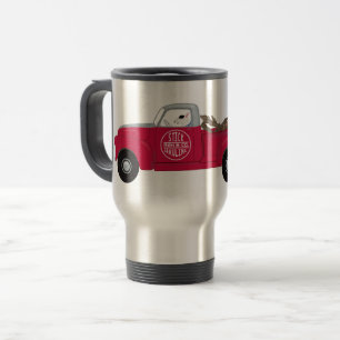 Rex and his red truck travel mug
