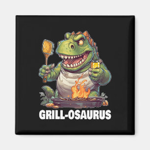 Rex Bbq Dinosaur Funny Fathers' Day Grilling Magnet