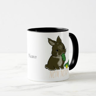 Rex bunny eats dandelion Tasse