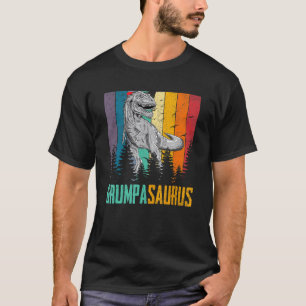 Rex Dinosaur Grumpa Saurus Family Fathers Day T-Shirt