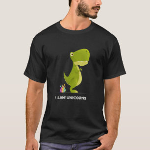 rex Dinosaur love unicorns men and women trex T-Shirt
