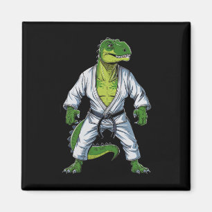 Rex Dinosaur Martial Arts Martial Artist Jiu-jitsu Magnet