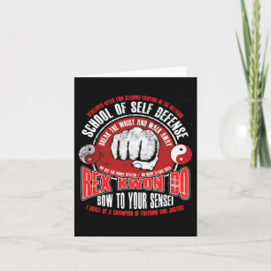Rex Kwon Do Funny Karate Martial Arts Retro Card