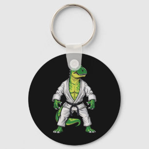 Rex Martial Arts Dinosaur Jiu-jitsu Bjj Karate  Keychain