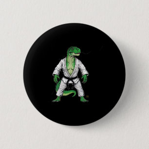 Rex Martial Arts Dinosaur Judo Jiu-jitsu Karate  2 Inch Round Button