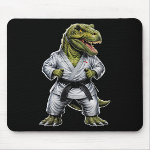 Rex Martial Arts Dinosaur Karate Jiu-jitsu Ninja Mouse Pad