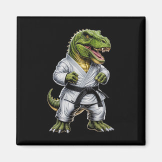 Rex Martial Arts Dinosaur Karate Judo Bjj Fighter Magnet