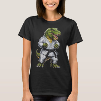 Rex Martial Arts Dinosaur Karate Judo Bjj Fighter T-Shirt