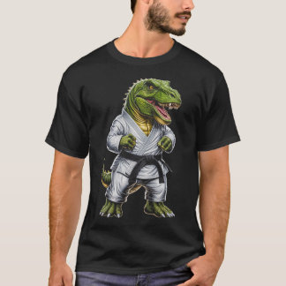 Rex Martial Arts Dinosaur Karate Judo Bjj Fighter T-Shirt