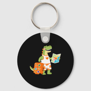Rex On Vacation_ Cute Travelling Dinosaur With Keychain