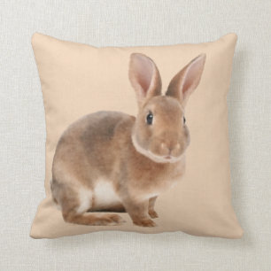 Rex Rabbit Throw Pillow