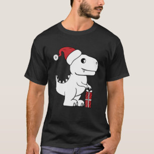 Rex Santa Hat Christmas Dinosaur X-Mas PJ Boys Gir T-Shirt