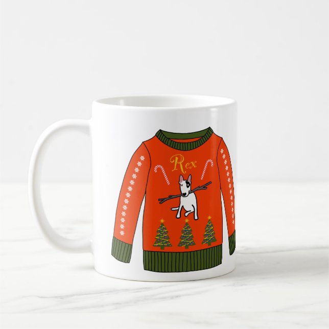 Rex The TV Terrier Christmas Sweater Mug (Left)