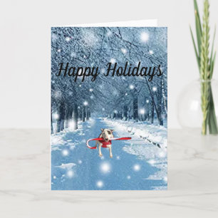 Rex The TV Terrier Happy Holidays Greeting card