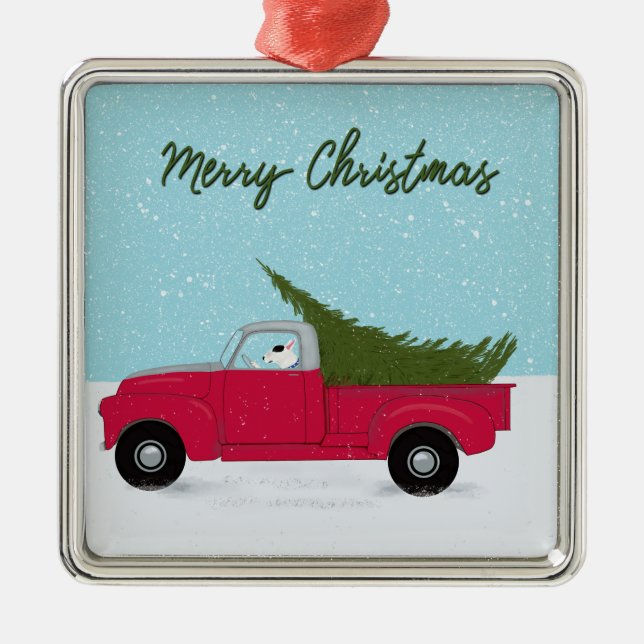 Rex The TV Terrier Merry Christmas Ornament (Front)