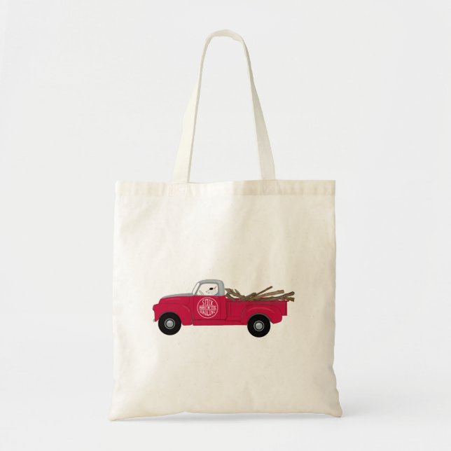 Rex The TV Terrier Red Truck Tote Bag (Front)