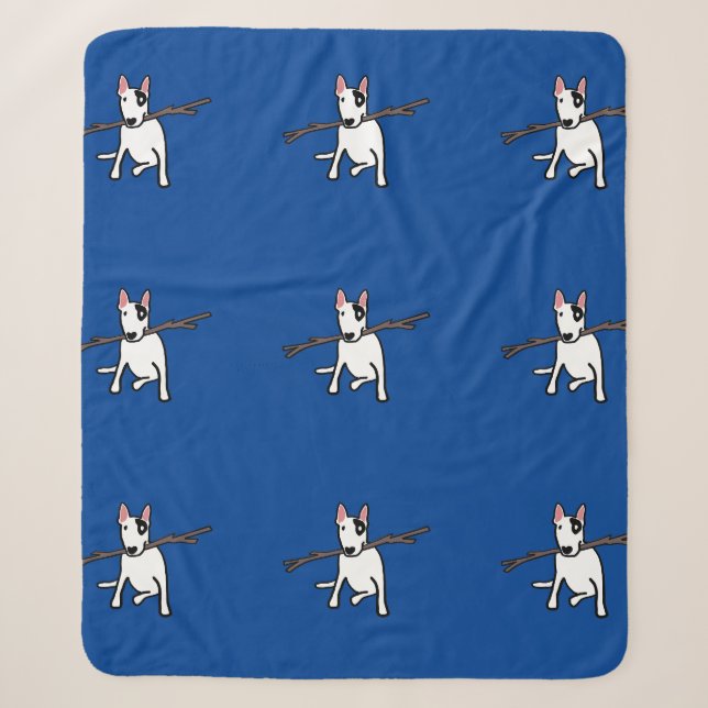 Rex The TV Terrier Sherpa Blanket Ocean Blue (Front)