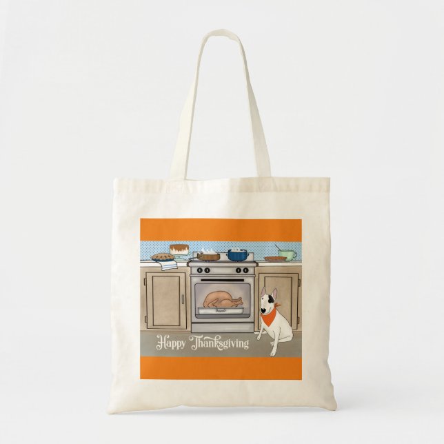 Rex The TV Terrier Thanksgiving tote (Front)