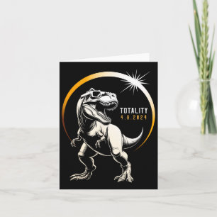 Rex Total Solar Eclipse 2024 Dinosaur April 8 Men Card