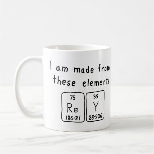 Rey periodic table name mug