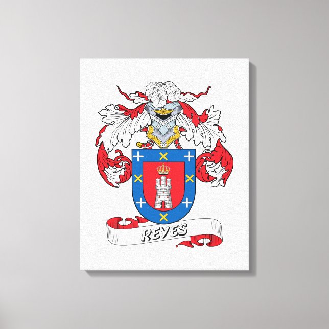 Reyes Family Crest Canvas Print (Front)