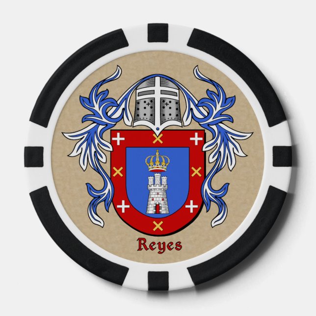 Reyes Heraldic Arms Poker Chips (Front)