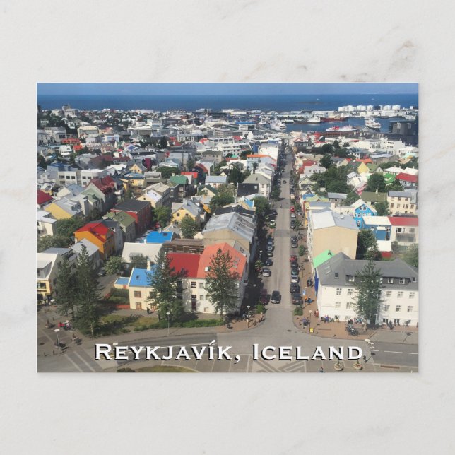 Reykjavík, Carte postale Islande (Devant)