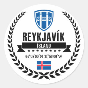 Reykjavík Classic Round Sticker