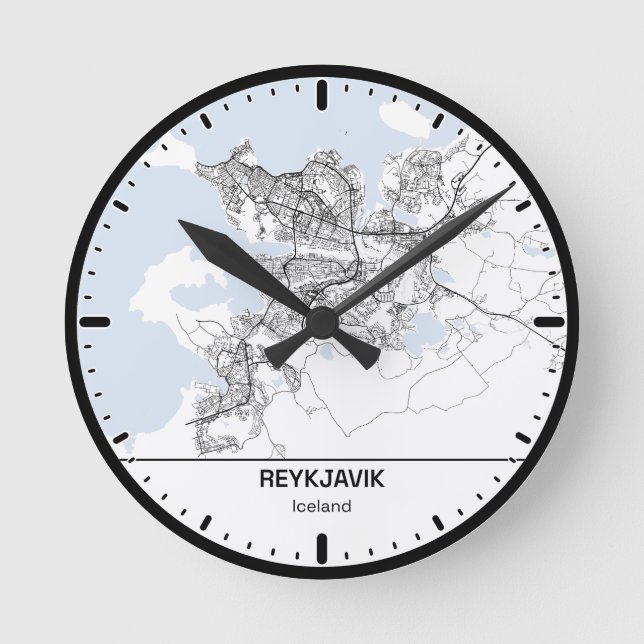 Reykjavik Clock City Line Art (Front)