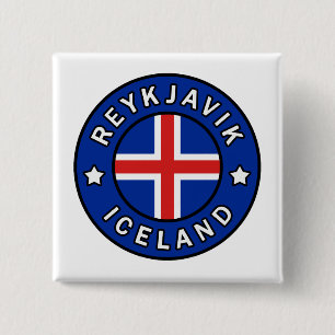 Reykjavik Iceland 2 Inch Square Button