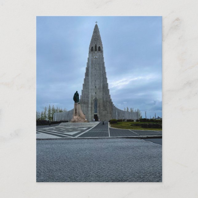 Reykjavik Iceland Hallgrimskirkja Cathedral Photo Postcard (Front)