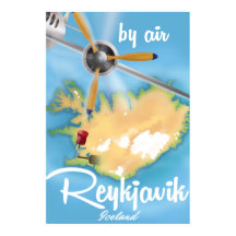 Reykjavik, Iceland holiday travel poster