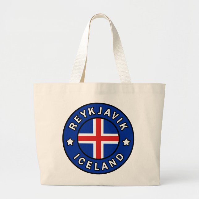 Reykjavik Iceland Large Tote Bag (Front)