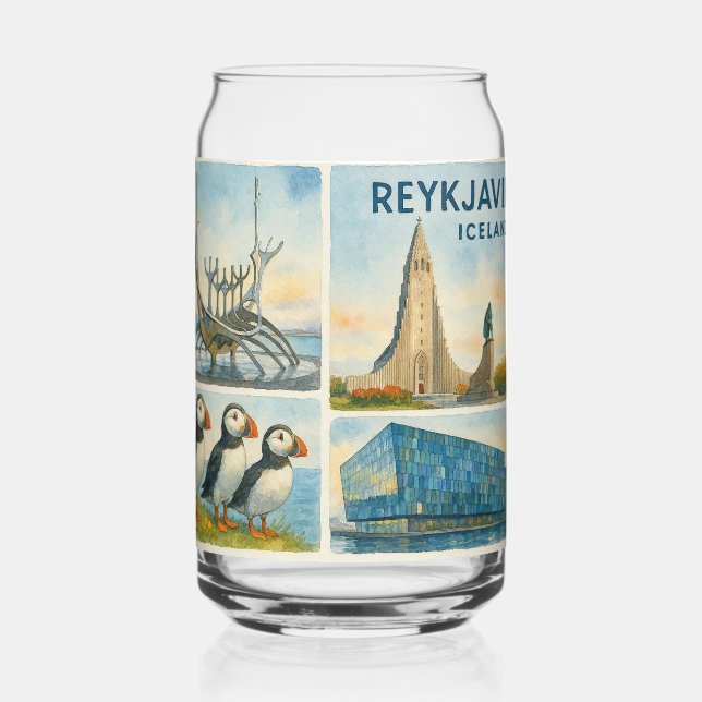 Reykjavik Iceland multiview  Can Glass (Back)