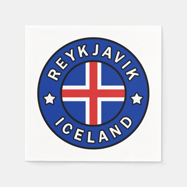 Reykjavik Iceland Napkin (Front)