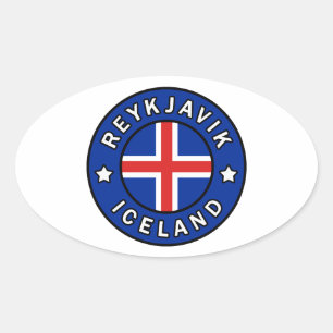Reykjavik Iceland Oval Sticker